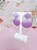 Brinco concha em degradê de roxo com lilás - Imagem 2