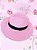 Chapéu Panamá de palha sintética - rosa claro - Imagem 3