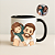 Caneca Personalizada - Caricatura | Alça Preta* - Imagem 1