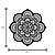 Mandala Floral Decorativa Escultura De Parede em madeira - Imagem 4