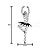 Bailarina Geométrica Escultura De Parede em madeira - Imagem 7