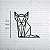 Escultura de Parede Gato Sonolento Geométrico - Imagem 3