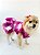 VESTIDO XADREZ ROSA PARA CACHORRO "SHERPA PELÚCIA" - Imagem 2