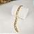 Pulseira Banhada A Ouro Elo 3x1 Maior Longo Grossa Bijou Art - Imagem 3