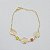 Pulseira Banhada A Ouro Com Rosa Vazada E Resina Pintada Bijou Art - Imagem 3