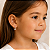 Brinco Infantil Pendurado De Flor Com Strass Banhado A Prata Antialérgica Bijou Art - Imagem 2