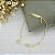 Pulseira Banhada A Ouro Infantil De Chapa Lisa e Figa Bijou Art - Imagem 1