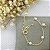 Pulseira Banhada A Ouro Infantil Elo 3x1 Com Pérola Bijou Art - Imagem 1