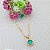 Pingente Banhado A Ouro Flor de Pedras Coloridas Bijou Art - Imagem 3