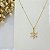 Pingente Banhado A Ouro De Flor Trabalhada Bijou Art - Imagem 3