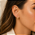 Brinco Banhado A Ouro Fixo Com Strass E Bola Bijou Art - Imagem 2
