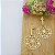 Brinco Banhado A Ouro Pendurado Com Flores Trabalhadas Bijou Art - Imagem 2