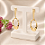 Brinco Banhado A Ouro Pendurado Oval Bijou Art - Imagem 4