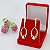 Brinco Banhado A Ouro Pendurado Oval Bijou Art - Imagem 3
