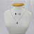 Conjunto de Prata Com Pedra Redonda Pingente Corrente e Brinco Bijou Art - Imagem 4
