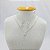 Conjunto de Prata Com Pedra Redonda Pingente Corrente e Brinco Bijou Art - Imagem 3