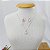 Conjunto De Prata de Gota Corrente Pingente e Brinco Bijou Art - Imagem 3