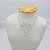 Conjunto De Prata de Gota Corrente Pingente e Brinco Bijou Art - Imagem 5