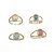Anel Banhado a Ouro Com Pedra Oval Bijou Art - Imagem 1