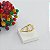 Anel Banhado a Ouro Com Pedra Oval Bijou Art - Imagem 3