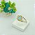 Anel Banhado a Ouro Com Pedra Oval Bijou Art - Imagem 5
