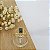 Anel Banhado a Ouro Com Pedra Retangular Bijou Art - Imagem 4