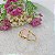 Anel Banhado a Ouro Com Pedra Retangular Bijou Art - Imagem 6
