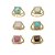 Anel Banhado a Ouro Com Pedra Colorida Quadrada Bijou Art - Imagem 1