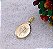 Pingente Banhado a Ouro De Placa Oval Com Cristo Bijou Art - Imagem 4