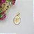 Pingente Banhado a Ouro De Placa Oval Com Cristo Bijou Art - Imagem 2