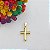 Pingente Banhado a Ouro De Cruz Cheia Bijou Art - Imagem 4