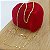 Corrente Banhada a Ouro 45 cm Elo Curto Detalhado Bijou Art - Imagem 1