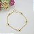 Pulseira Banhada a Ouro Elo Argola Com Bolas Bijou Art - Imagem 3