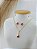 Conjunto Banhado a Ouro De Brinco e Pingente Com Pedra Bijou Art - Imagem 4