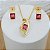Conjunto Banhado a Ouro Com Pedra Colorida Bijou Art - Imagem 2
