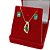 Conjunto Banhado a Ouro Com Pedra Colorida Bijou Art - Imagem 3
