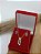 Conjunto Banhado a Ouro Com Pedra Colorida Bijou Art - Imagem 1