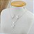 Conjunto Banhado a Prata Liso Com Pedras Bijou Art - Imagem 4