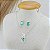Conjunto Banhado a Prata Com Pedra Colorida Bijou Art - Imagem 6