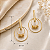 Brinco Banhado a Ouro Pendurado Com Argolas Bijou Art - Imagem 3