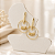 Brinco Banhado a Ouro Pendurado Com Argolas Bijou Art - Imagem 4