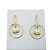 Brinco Banhado a Ouro Pendurado Com Argolas Bijou Art - Imagem 3