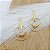 Brinco Banhado a Ouro Pendurado Com Argolas Bijou Art - Imagem 1