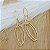 Brinco Banhado a Ouro Pendurado de Aros Ovais Bijou Art - Imagem 5