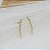 Brinco Banhado a Ouro Fixo De Pedras Bijou Art - Imagem 1