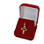 Pingente De Cruz Banhado a Ouro com Pedras Coloridas Bijou Art - Imagem 3