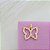 Pingente Banhado a Ouro De Borboleta Com Pedras Bijou Art - Imagem 1