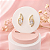 Brinco Banhado a Ouro Fixo Com Pedras Bijou Art - Imagem 4