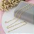 Corrente Banhada a Ouro 40 cm Elo Cartie 0,5 mm Bijou Art - Imagem 2