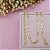 Corrente Banhado a Ouro Elo 3x1 Maior Longo 50 cm Bijou Art - Imagem 2